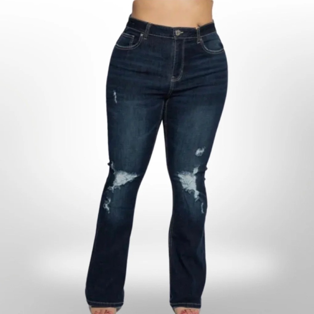 Distressed Flare Jeans